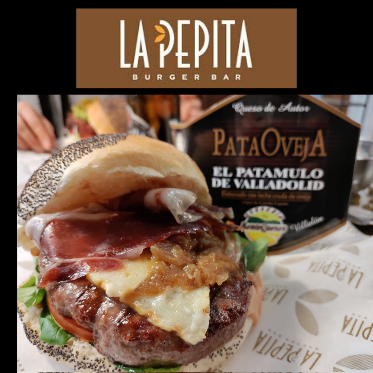 Montequesos's tweet photo. 🍔🧀 Una pedazo de hamburguesa en pleno centro de Valladolid con nuestro producto estrella QUESO PATAOVEJA-PATAMULO, el de Villanubla, el auténtico!!
https://t.co/qJTP7R9pO5
#hamburguesa #hamburguesadeternera #quesodeoveja #productoestrella #quesodeautor #pataoveja #patamulo https://t.co/tULKEyJBRo
