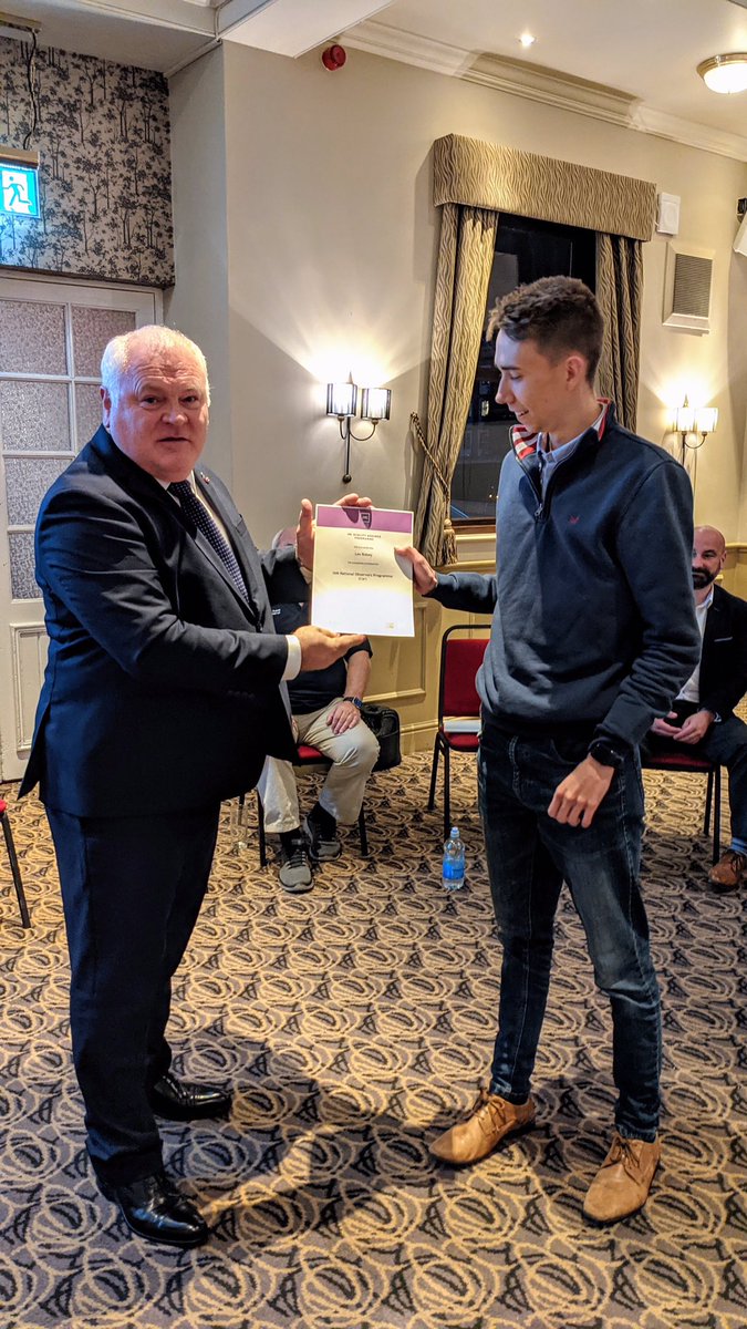 Richardesty's tweet photo. @tbhj99 Cheers for the follow Thomas. 

Great to see you tonight at @IAMLincolnshire’s AGM, and congratulations for being the only attendee who was presented with two @IAMRoadSmart certificates! 👍 https://t.co/pl9cSNjCiX