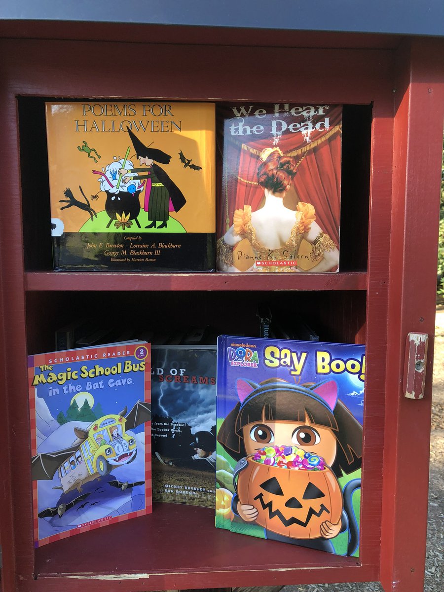 FriendsMillburn's tweet photo. It’s beginning to feel a lot like Halloween at the Taylor Park LFL. Come check out these festive and frightful takes before they disappear!
#friendsofmillburnlfl
#friendsofmillburnlibrary
#Halloween https://t.co/EA3AFmuIlc