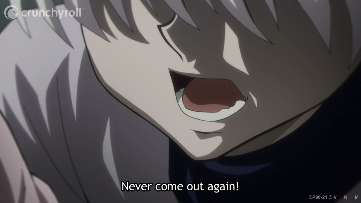 Crunchyroll's tweet photo. A tearful goodbye 💔 (via Hunter x Hunter) https://t.co/kQhcSfqlIV