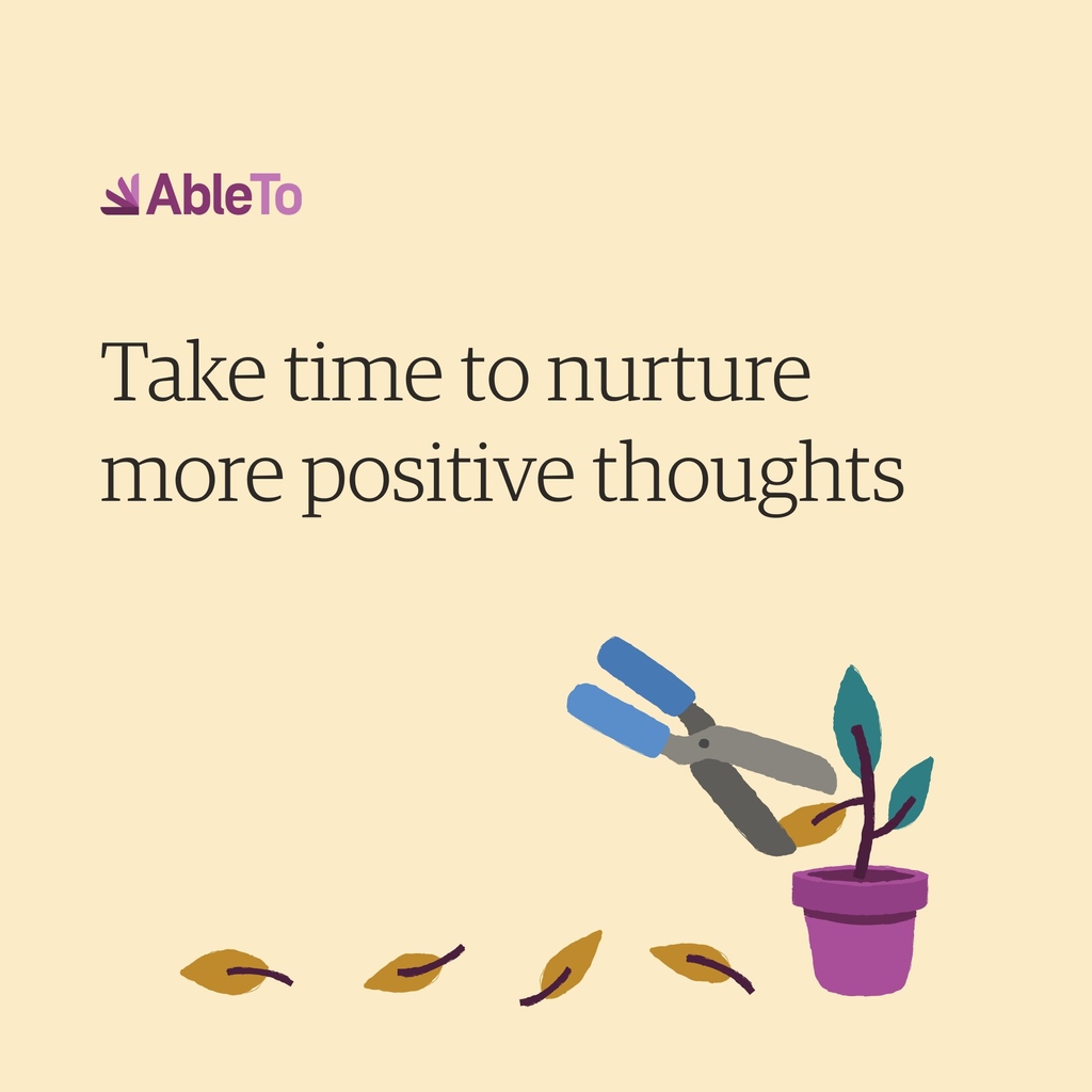 NAMISantaClara's tweet photo. Did you know there are techniques to cultivate positive thoughts while managing negative thoughts that can creep in during the day? Learn more about them at https://t.co/hvkefAHwJ7 to keep nurturing mental health together, all month long. #AbleToTakeTime https://t.co/dWSM3ky2Zu