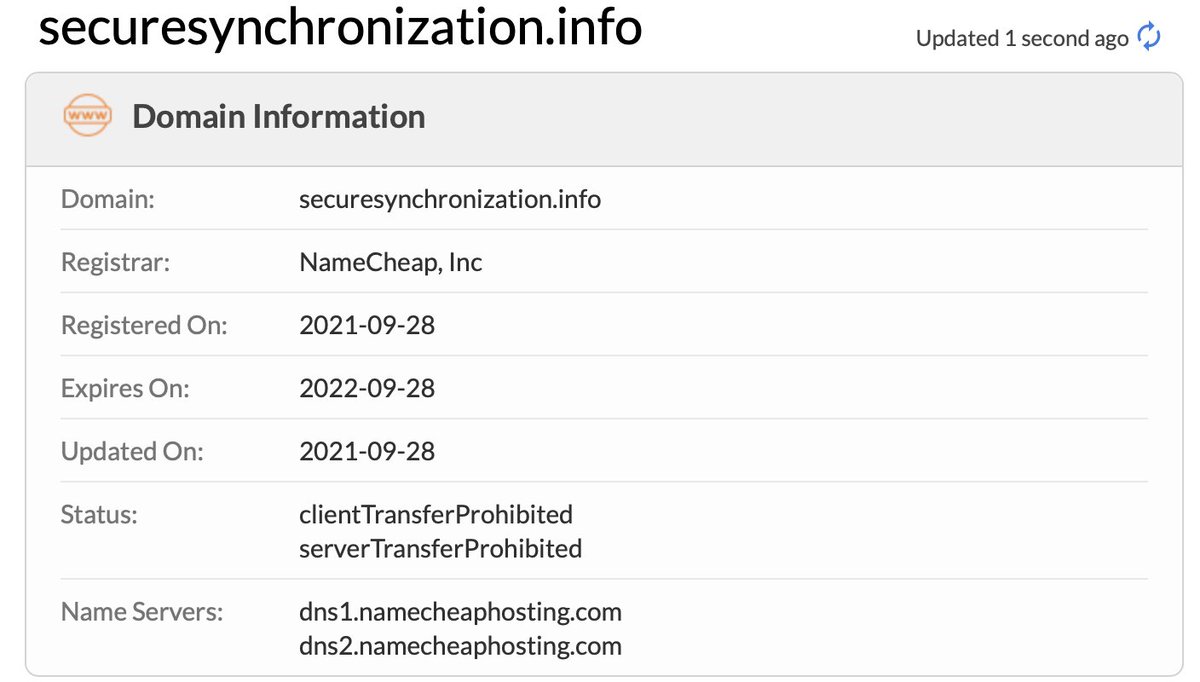 Seed stealer:
socket.securesynchronization[.]info/wallet/

Main page says "Under development"

<a href="/Namecheap/">Namecheap.com</a> Please take it down