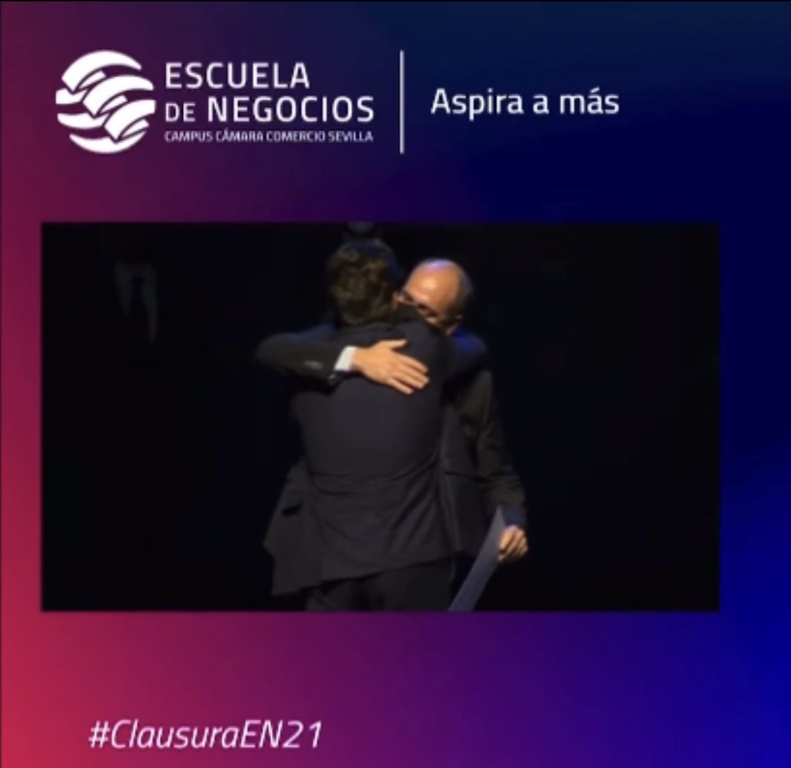 “… Caminante, no hay camino, se hace camino al andar.” 🏃‍♂️

¡Y qué camino <a href="/ENCamaraSevilla/">Escuela de Negocios</a>!
Gracias ✨
#ClausuraEN21 #Aspiraamás