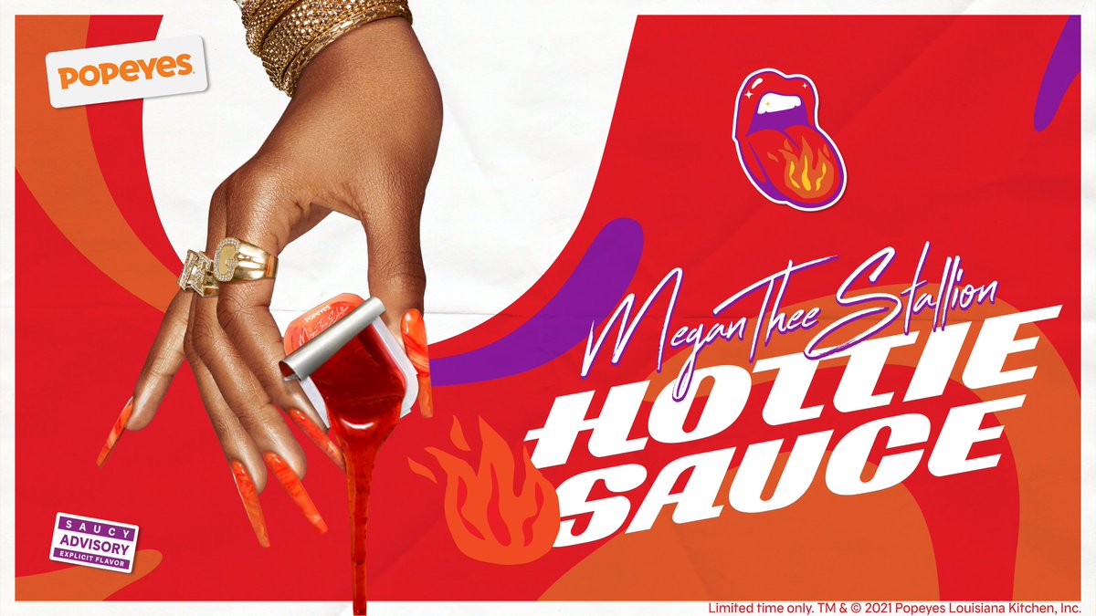 Popeyes (@Popeyes) on Twitter photo 2021-10-20 22:03:52 Hot girl Hot Sauce ...