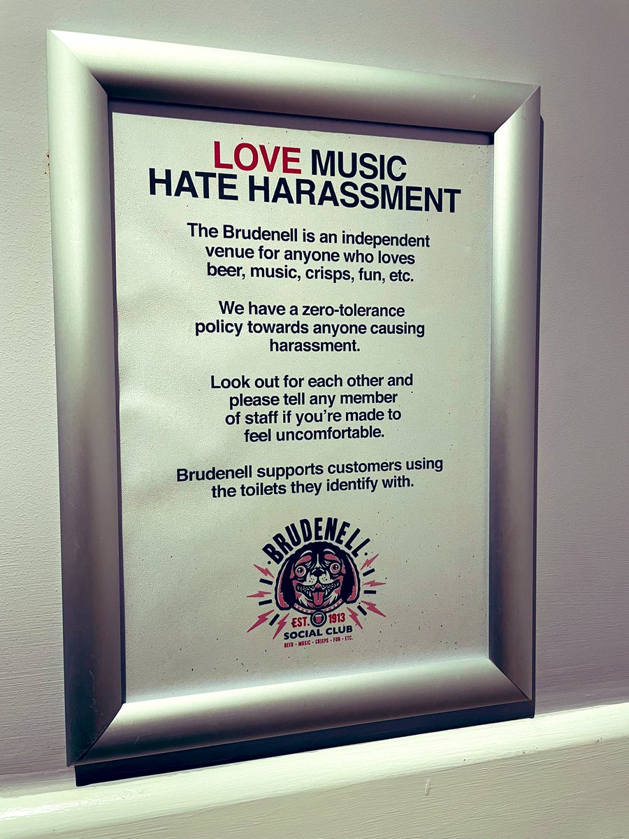 Nath_Brudenell's tweet photo. @genderneutralbb @LosCampesinos I’d like to highlight a sign we have in our toilets. 

There is one of these on each toilet.

We try… 

And we feel these signs make it clear we are a progressive space. https://t.co/32zW5uDApn