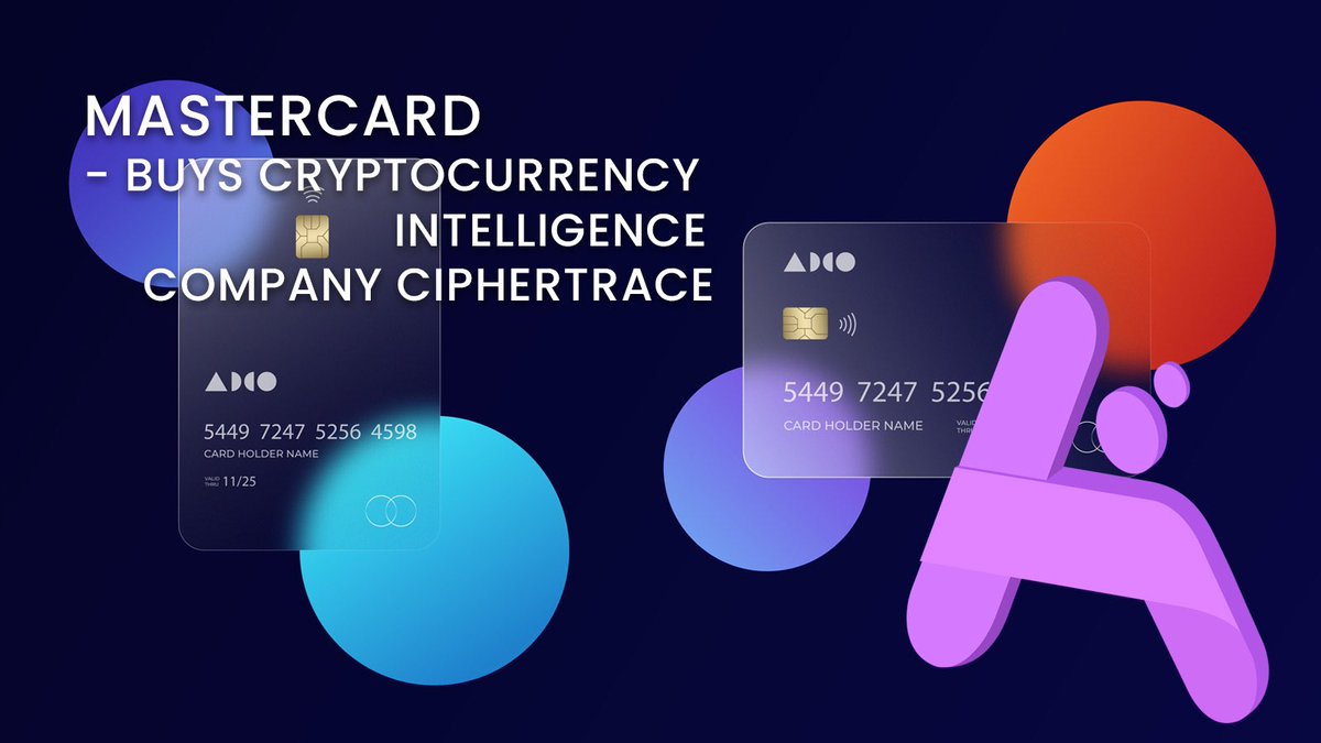 AnolaLimited's tweet photo. Mastercard buys cryptocurrency intelligence company CipherTrace
https://t.co/O9jfLAe2Rg https://t.co/00xPj2e9Vy