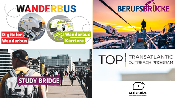 GoetheDC's tweet photo. Eine kleine Auswahl der Programme, die vom @GoetheDC betreut und angeboten werden. Studieren und arbeiten in Deutschland, Deutschunterricht mit #STEM Themen, @paschnet unser #wanderbus und vieles mehr, jetzt vorgestellt auf der #getvico24. https://t.co/AGhoXtqzV2