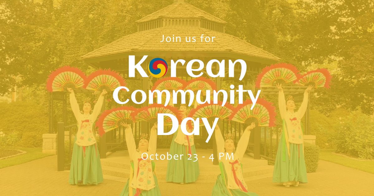 We are just 3 days away from Virtual Korean Community Day!

This Saturday at 4pm is your chance to celebrate Korean culture and win amazing prizes! 

Register for your spot to this FREE event here: bit.ly/3FX2OXS

#Burnaby #visitnorthroad #KoreanCommunityDay #Burnaby365