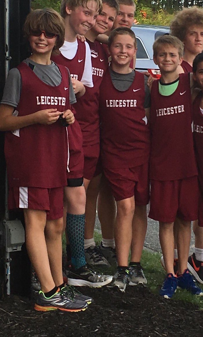LPSXCTrack's tweet photo. Good last run on the home course by our 3 seniors today. Both Kyle and Matt have run since 7th Grade and Tim has the longest career at 7 seasons starting in grade 6! https://t.co/6n2iz6bDti