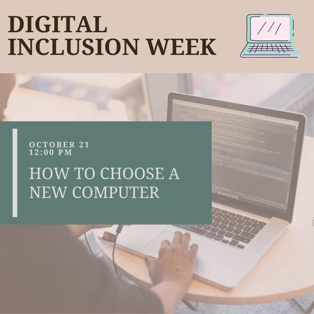 The third and final event for digital inclusion week is tomorrow! Tune in at 12 to learn how to choose a new computer -- what are the best brands for you, when to switch to a new computer, and more. Register here: aarp.cvent.com/events/aarp-ca… #digitalinclusionweek #computer
