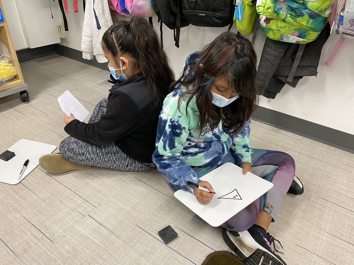 amberkim21's tweet photo. For our SEL activity, my kids had to describe the picture in front of them while their partner tries to draw what they’re describing. The goal was to get it as close to the original picture. They had a blast and also got to practice their oral and listening skills. @ccsd21twain https://t.co/l5Frf4RsNg