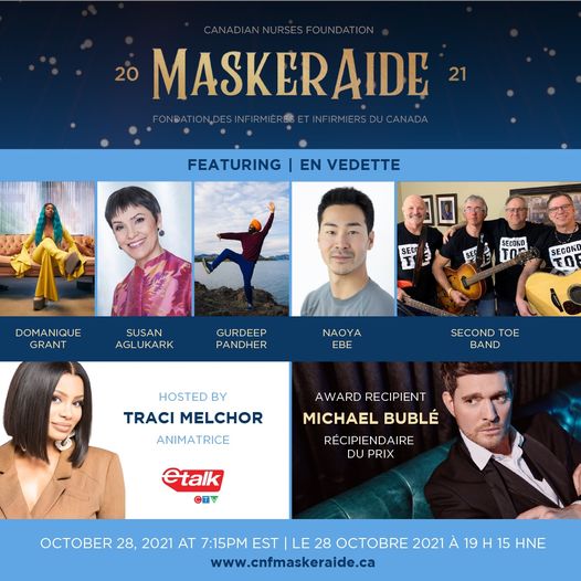 CINA would like to offer to our members 11 free VIP tickets for this year’s MaskerAide event, on October 28th. To get tickets please email membership@indigenousnurses.ca Don't miss it. Tickets are offered on first come firs serve basis. #CNFMaskerAide #nurses2021 #virtualevent