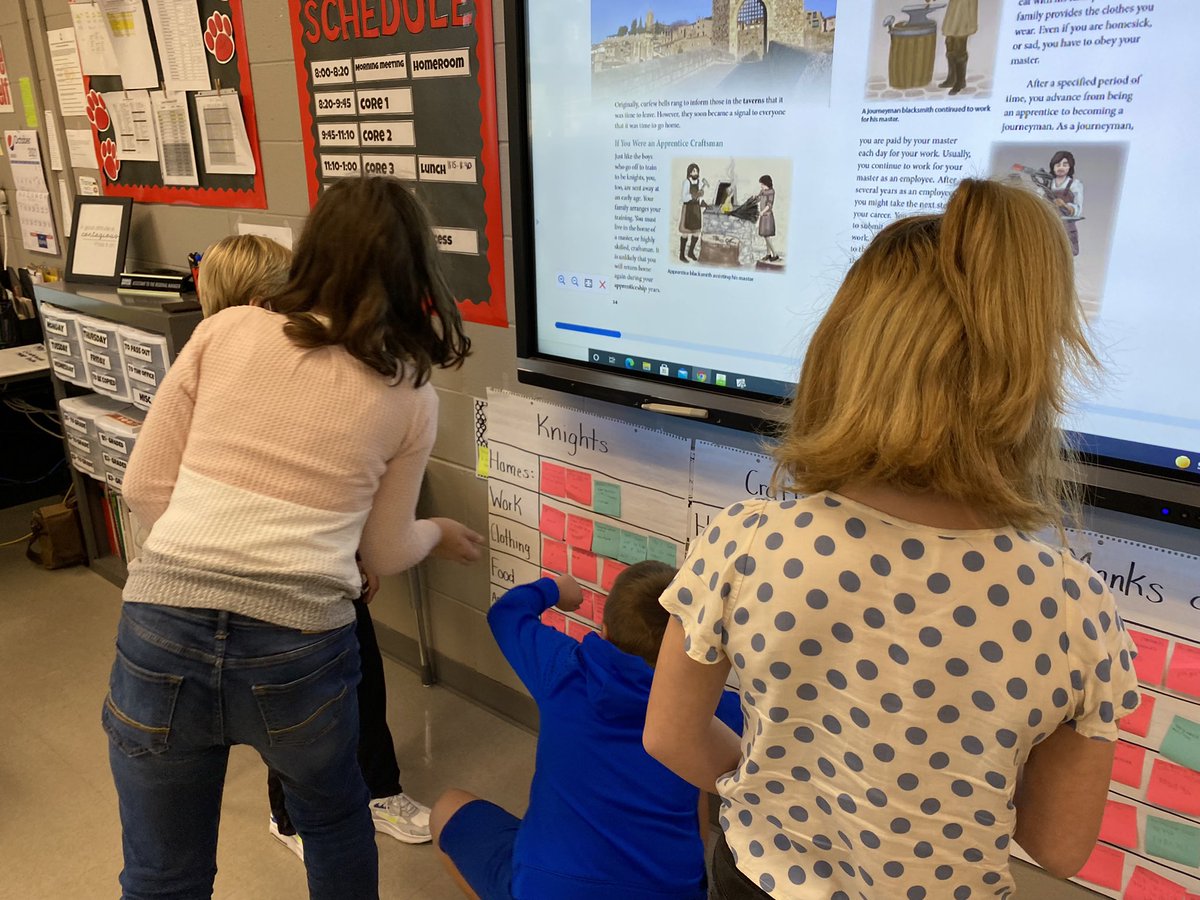 Logan_Hicks14's tweet photo. We were all about text evidence in Room 206 today! Researching information about people in the Middle Ages while referring to the text for the proof. My students are burning up informational texts! https://t.co/yo2xAsD8AS