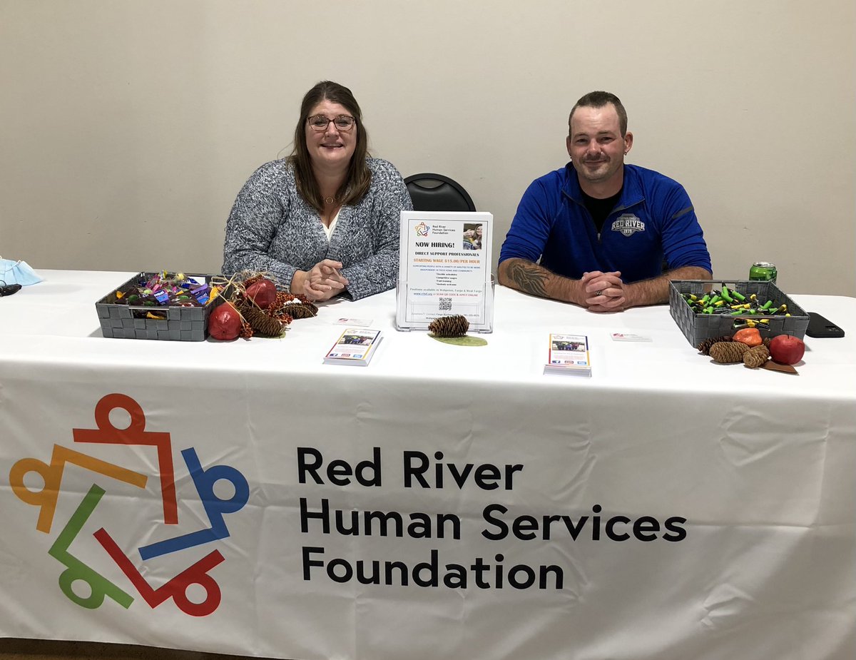 RRHSF1979's tweet photo. Head on down to the Wahpeton Event Center and visit with Wendy and James to find out about our open positions!!  They will be there until 7pm tonight https://t.co/Qqo5wDBLA1