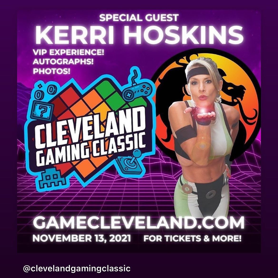Proud to be part of Cleveland Gaming Classic on November 13, benefitting @UCPcleveland ! @UCPnational is close to my heart w/my twins having #cerebralpalsy

#kerrihoskins #kerrianngallery #cleveland #clevelandgamers #clevelandgamingclassic #mk #mortalkombat #sonyablade #ComicCon