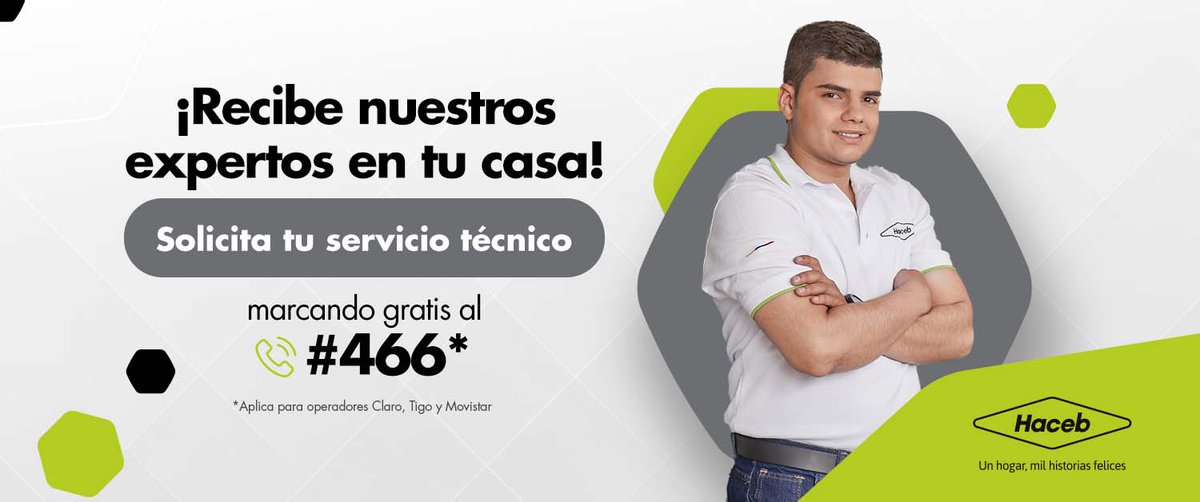 Haceb's tweet photo. Recibe asesoría y acompañamiento para el cuidado de tus electrodomésticos. Comunícate de lunes a sábado las 24 horas y los domingos de 9 a.m. a 5 p.m.​ 📲 https://t.co/OhZoNIWEPx