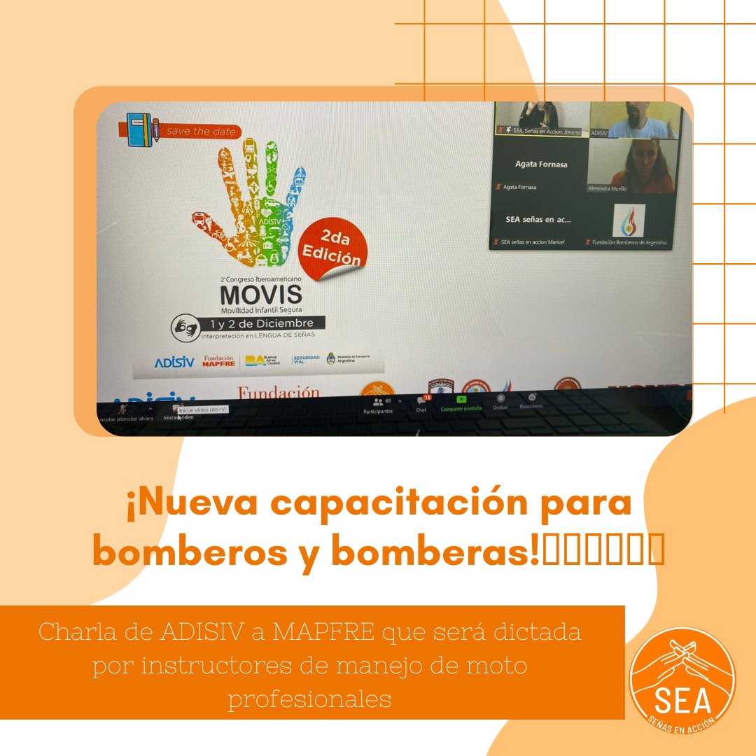 SEAONGARG's tweet photo. Campaña de concientización sobre uso seguro y responsable de la #moto
Interpretamos en simultáneo en lsa invitados en la capacitación “Campaña de concientización sobre uso seguro y responsable de la moto” organizada por @ADISIV_ y @fmapfre
.
#lsa #enseñar #inclusion #aprenderLSA https://t.co/rHxIdfUkyV