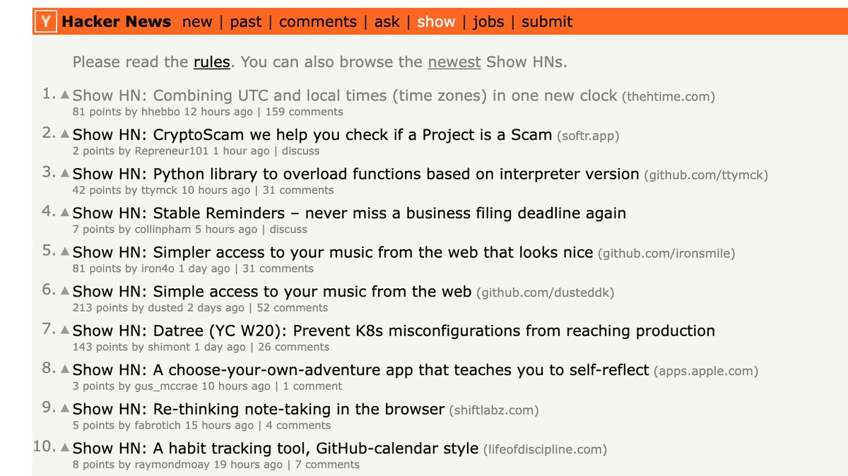 Amazed to see how time zones are so rooted in our daily lives and how much people get engaged when talking about them. I posted #hTime on <a href="/newsycombinator/">Hacker News Bot</a> Hacker News's Show today. The discussion &amp; feedback was really valuable turning the idea of hTime the #1 topic to discuss!