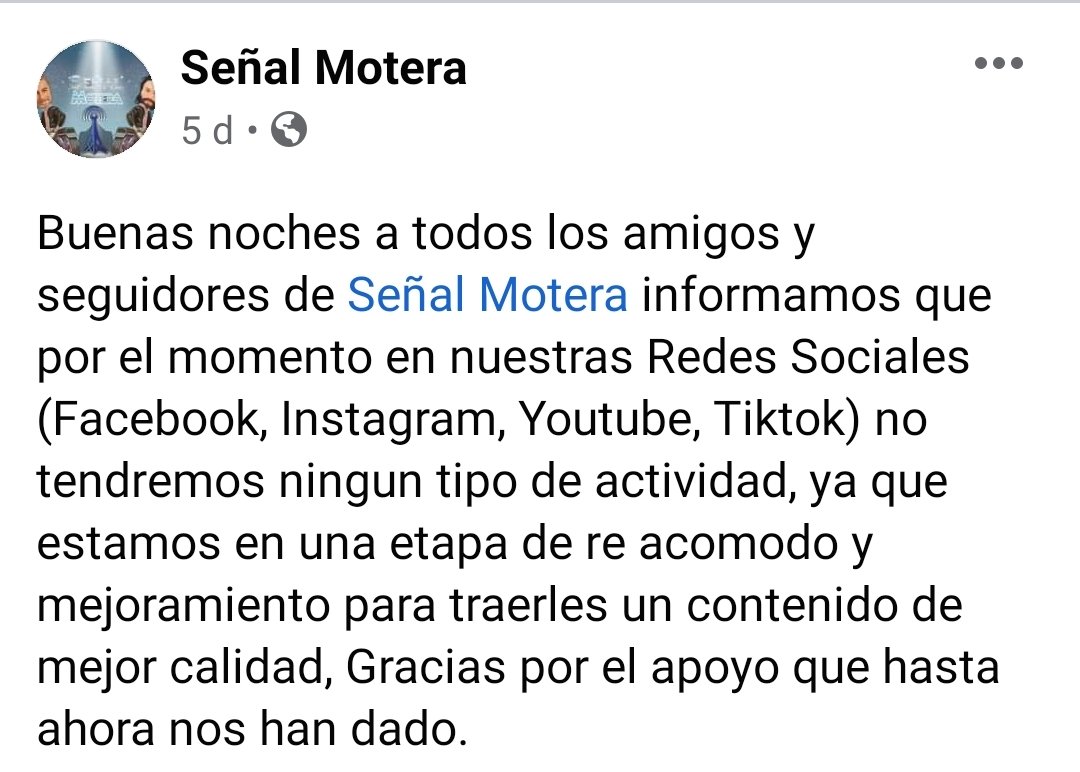 MoteraSenal's tweet photo. Banda, nos despedimos por tiempo indefinido, esperando poder reencontrarnos en algún momento, les agradecemos a cada uno de ustedes que nos brindó su apoyo y amistad, seguiremos rodando, no olviden casco y guantes como mínimo!✌🏽😎 #PorUnaCulturaBiker 
https://t.co/ngllNGqVmY https://t.co/5mnNdrLMEJ