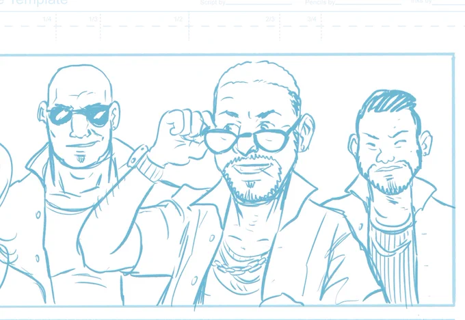 Of course sometimes the opposite happens where I leave the digital lines loose enough that no matter what I do the inks are an improvement. The trick is finding a balance between the right amount of information at the digital stage while still giving room to draw while inking. 