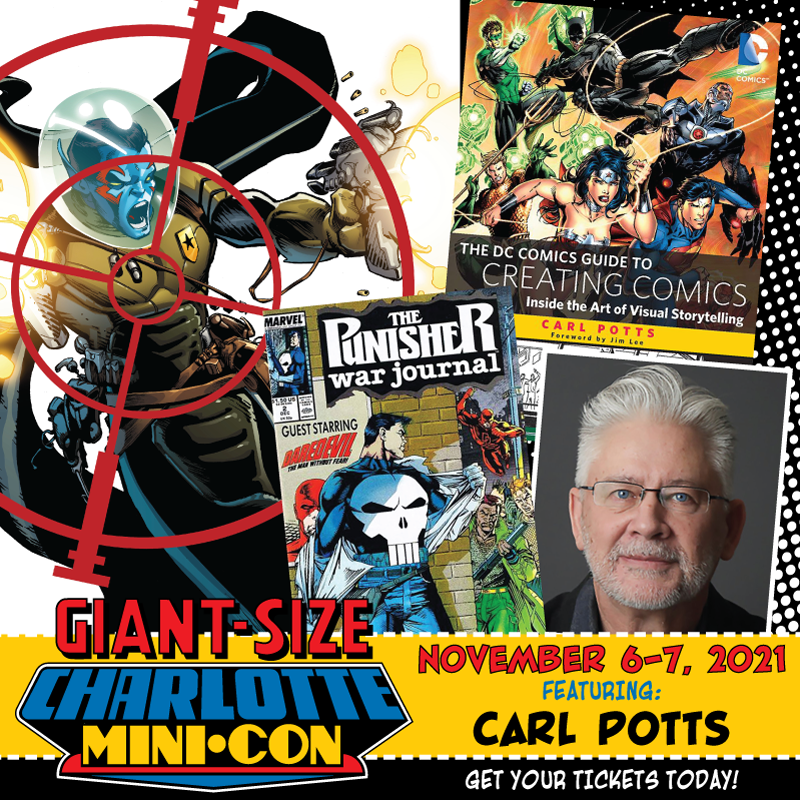 heroesonline's tweet photo. LOOK WHO'S COMING TO #GSCMC Nov 6-7!
@CPotts1 was an Executive Editor at Marvel who helped discover & mentor @JimLee, June Brigman, @LARRYSTROMAN3, @arthuradamsart & @artofmmignola. He was writer/layout artist on PUNISHER WAR JOURNAL!
Get your tickets! https://t.co/2bVNrs3ZCi https://t.co/tWolxlkJOj