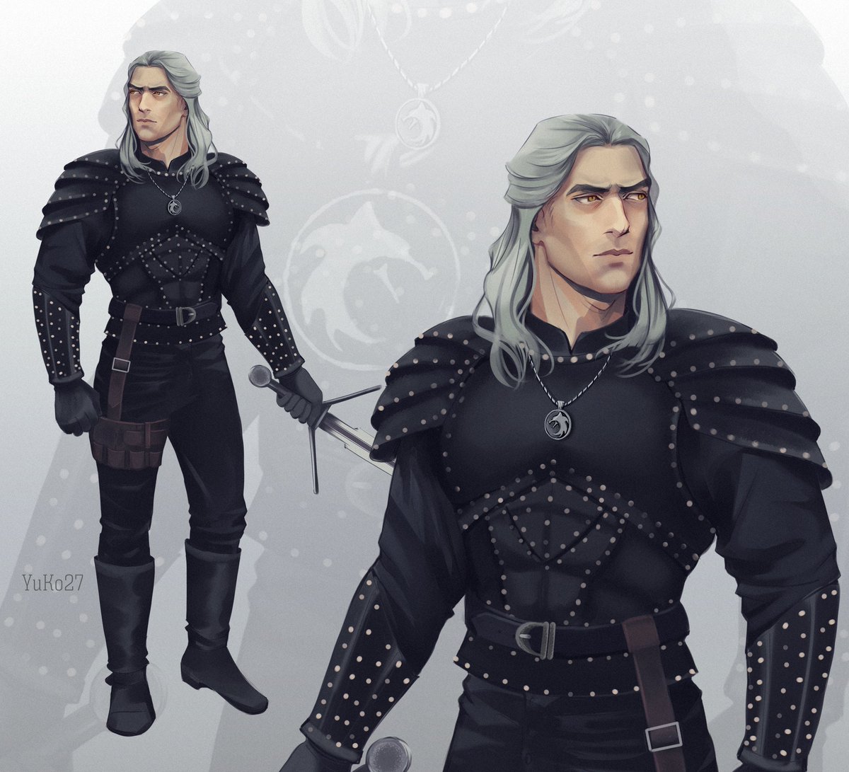 juliako_nd's tweet photo. Geralt's new costume study drawing😁 Abs armor? Hmmm...🤔 #Witcher2  #TheWitchernetflix #newarmor   #TheWitcher #GeraltOfRivia #HenryCavill #thewitcherseason2 #study #painting  
Season 2
I can’t wait! 👀 https://t.co/w3d2dFVMu1