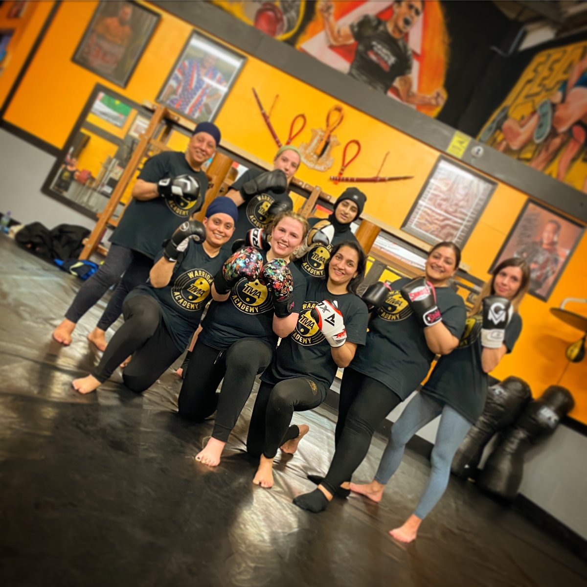 wta_team's tweet photo. Some of our Ladies Team who come along committed each and every week to hitting them fitness and personal goals! Keep up the great energy ladies! #teamwta #warriors #tma #academy #ladies #only #workout #kickboxing #ladiesday 
🥊💥👏👊🏼💦 https://t.co/qKTTGdhriO