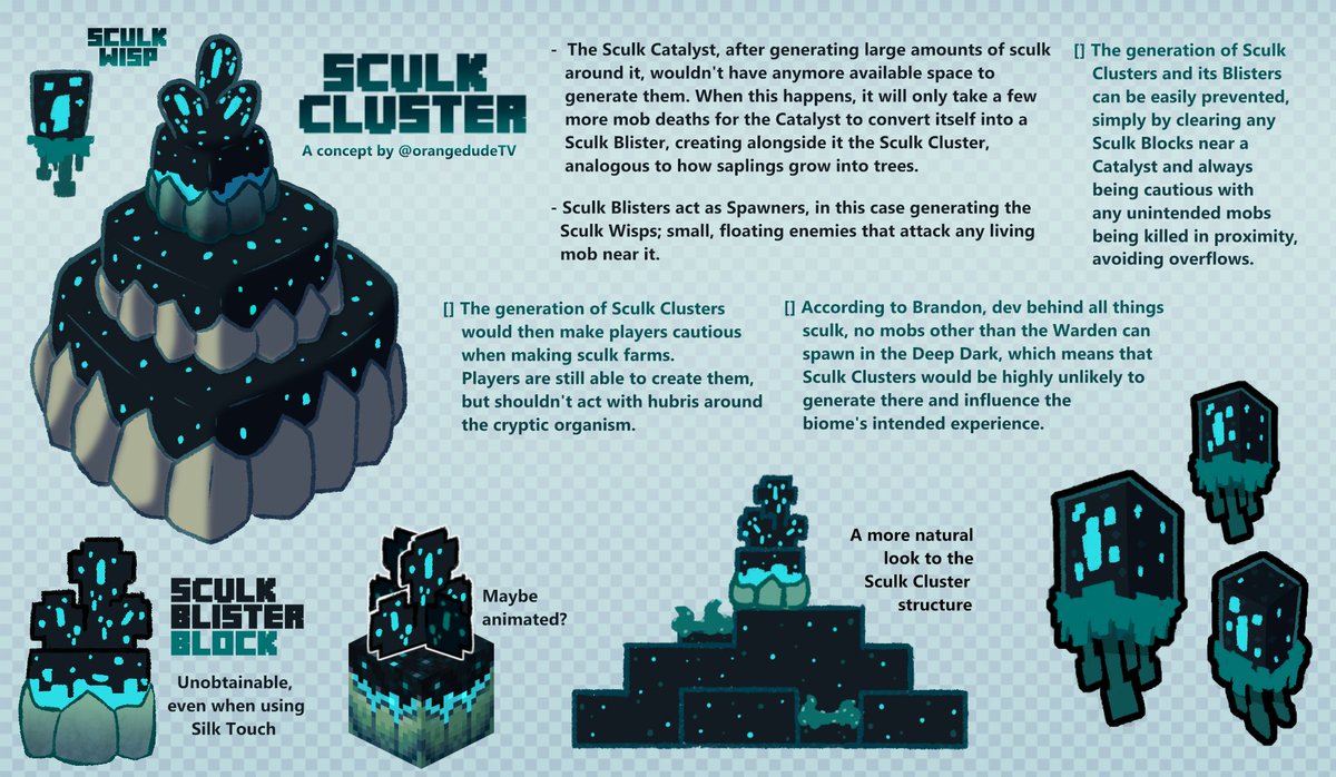 WJB's Minecraft Blog — Sculk Hand mob concept. They have a chance to