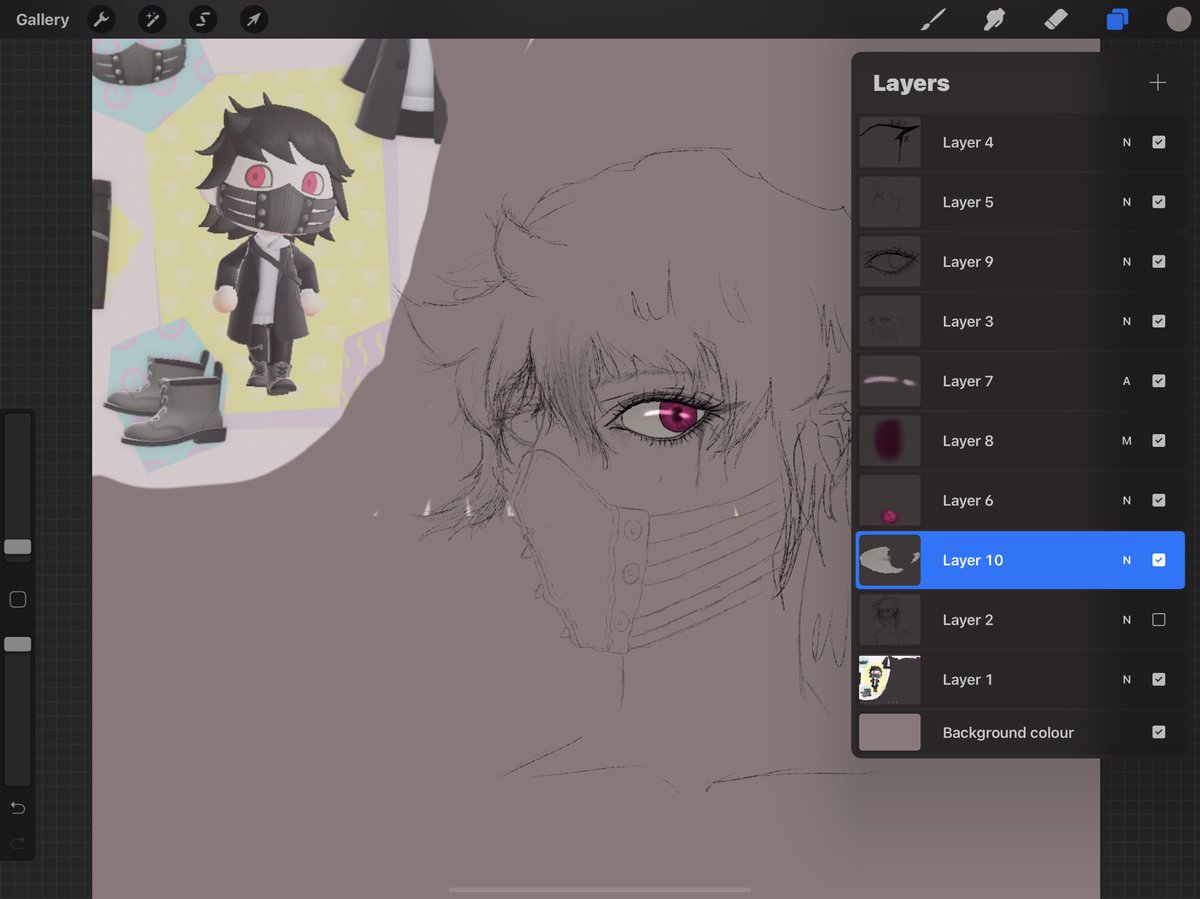 worldwidelemonn's tweet photo. Rip haven’t sketched in so long and just wanted to practice before getting back to some work I have and I have spent a fuckin hour already just colouring my stupid animal crossing characters eye and it’s legit only base colours 😭 https://t.co/xbIlIsDarf