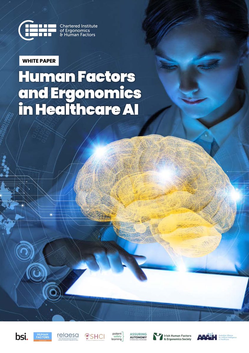 HUMAN FACTORS AND ERGONOMICS IN HEALTHCARE AI

This white paper promotes systems thinking among those who develop, regulate, procure, and use AI applications, and raise awareness of the role of people using or affected by AI.

Read more:
bit.ly/AIinHealthcare…

#healthcare