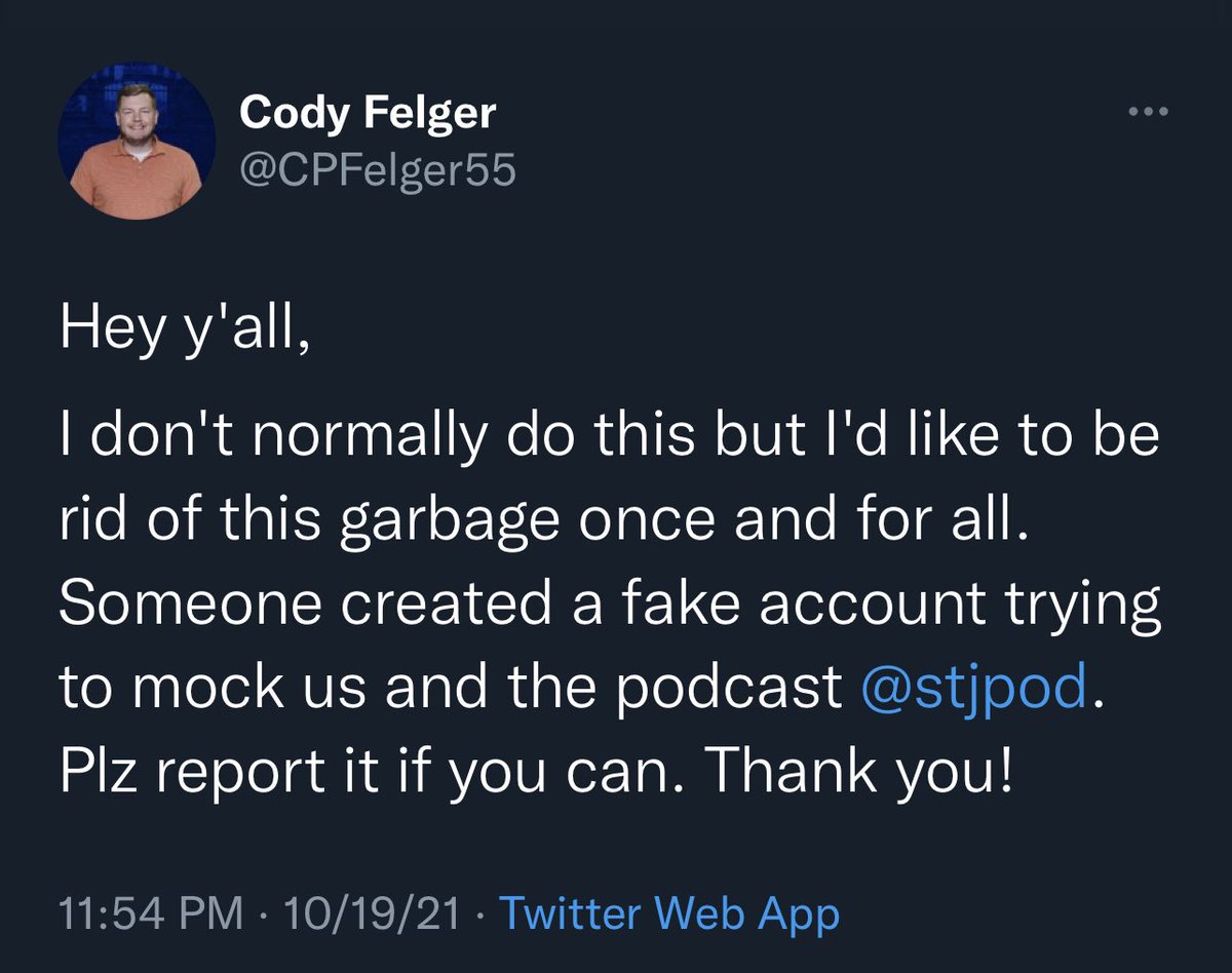 STJPod's tweet image. Me: *Makes a parody account* 

Also me: Surely nobody will cry about this 

Colts Podcasters: hold my diaper