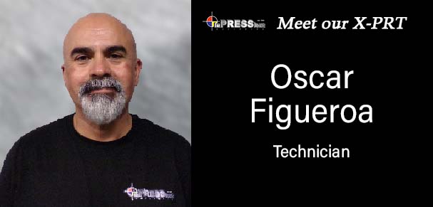 Please Welcome Oscar Figueroa. Oscar brings serious experience and great talents to our iW tool box, with over 30 years of experience running, rebuilding, installing, and removing of presses.