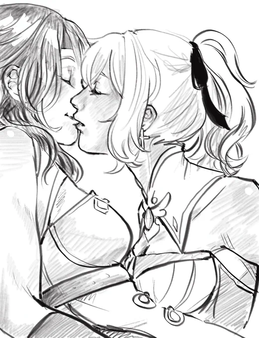 welcome home kisses after a long voyage 

#GenshinImpact #Beidou #Jeangunnhildr #beijean 