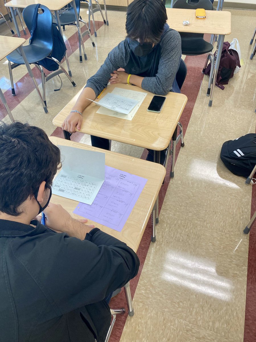 Ms_Miller_Math's tweet image. Algebra 2 CP played some intense games of Factoring Battleship today!