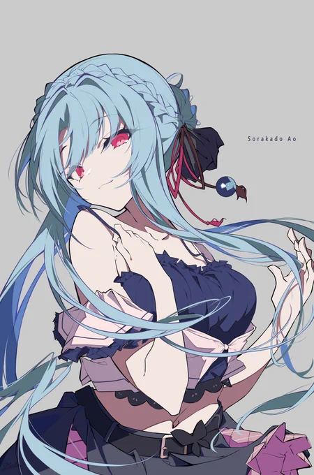 望月先生の絵柄勉強して蒼ちゃん描いた、色んなもの会得した!
 #空門蒼 #サマポケ 