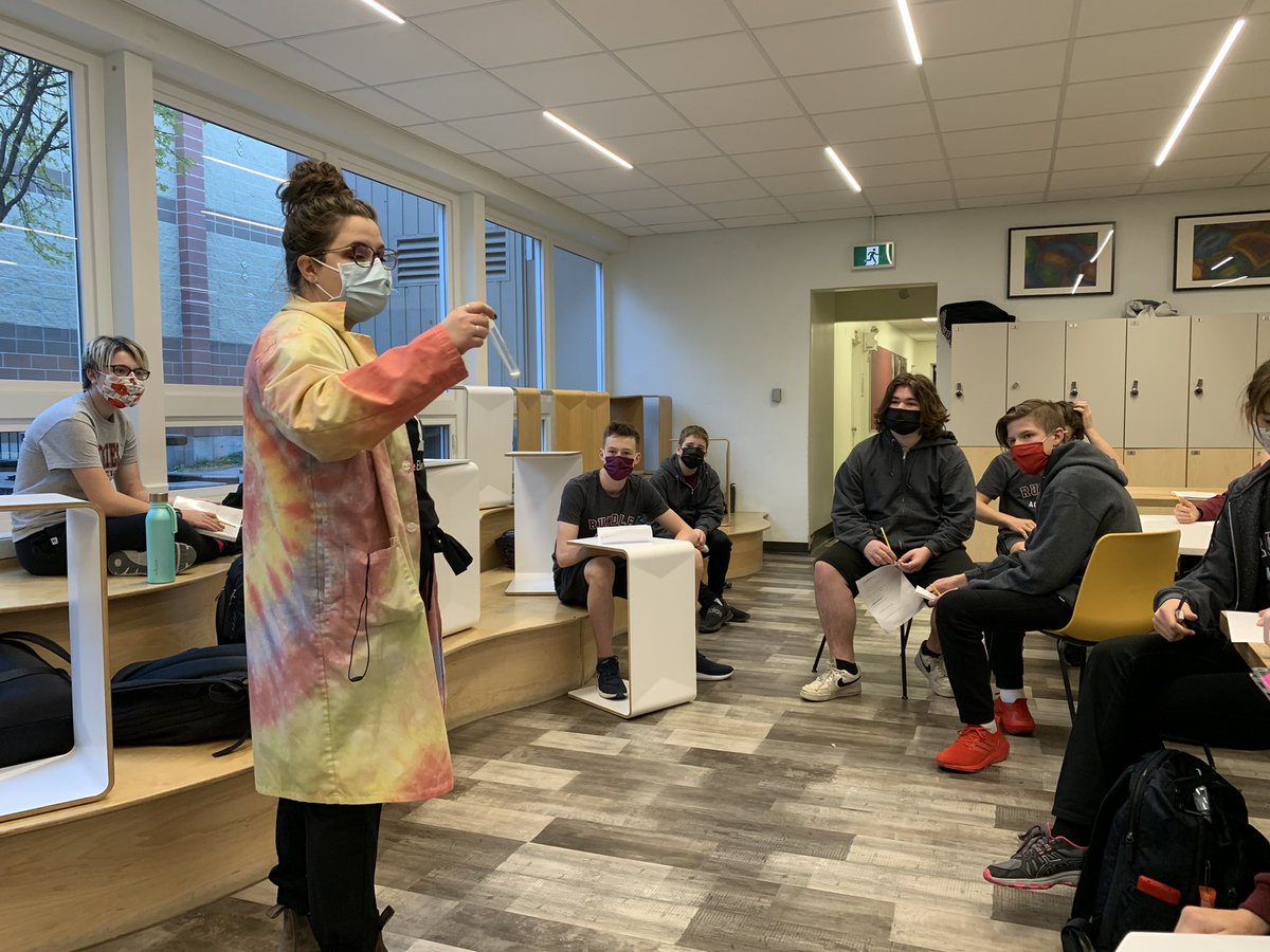 sams165's tweet photo. We did some explosive #chemistry demos today! This is always one of my favorite days. #spontaneouscombustion #elephanttoothpaste #explodinggummybears #science9 https://t.co/8YKVExcNP5