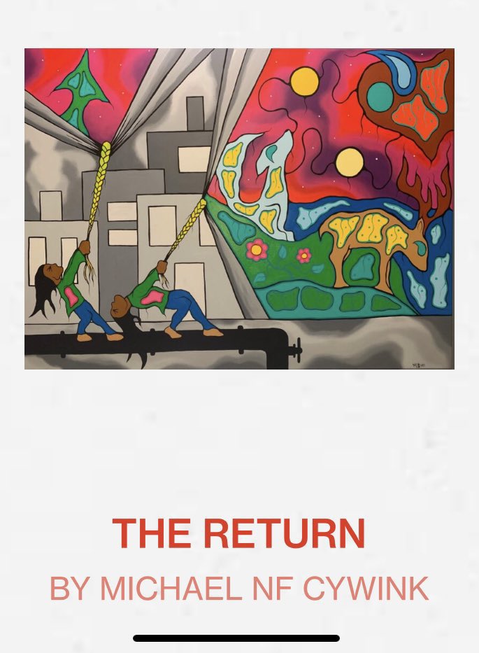 Just TWO days remain to vote! Closes Friday 5pm PDT. Our Centre’s own (very) talented artist, <a href="/MikeCywink/">SirCywink</a> is a finalist for the Salt Spring National Art Prize (<a href="/SSArtPrize/">SSNationalArtPrize</a>). Cast your vote on as many devices as possible: 2021.saltspringartprize.ca/peoples-choice… 
GO MIKE! 👏🏽🎉