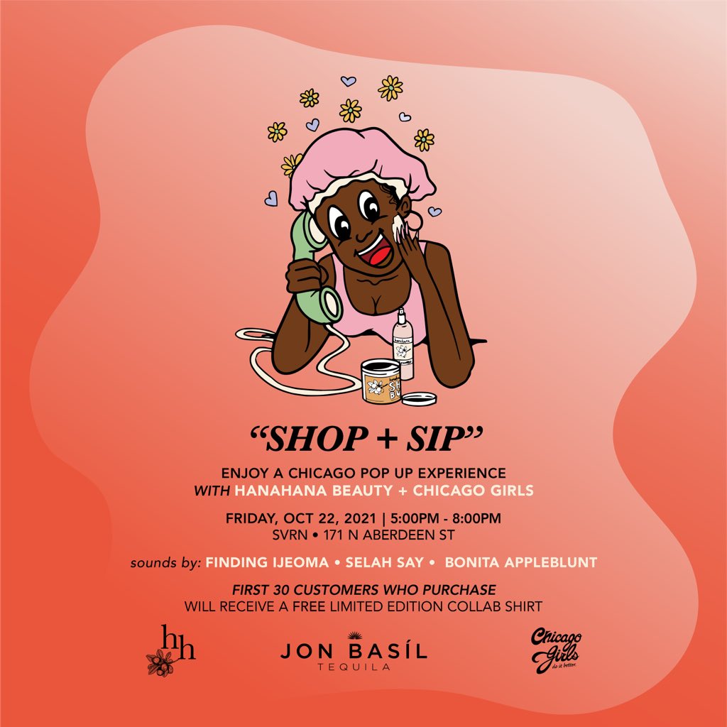 hanahana_beauty's tweet image. the “self love hotline” tee by chicago girls x hanahana beauty drops exclusively at our shop + sip this friday. 💞

the first 30 people to make a purchase will snag this limited-edition collab free of charge. 😏

give us a call, promise we’ll answer: 833-nvr-ashy 📞⁠