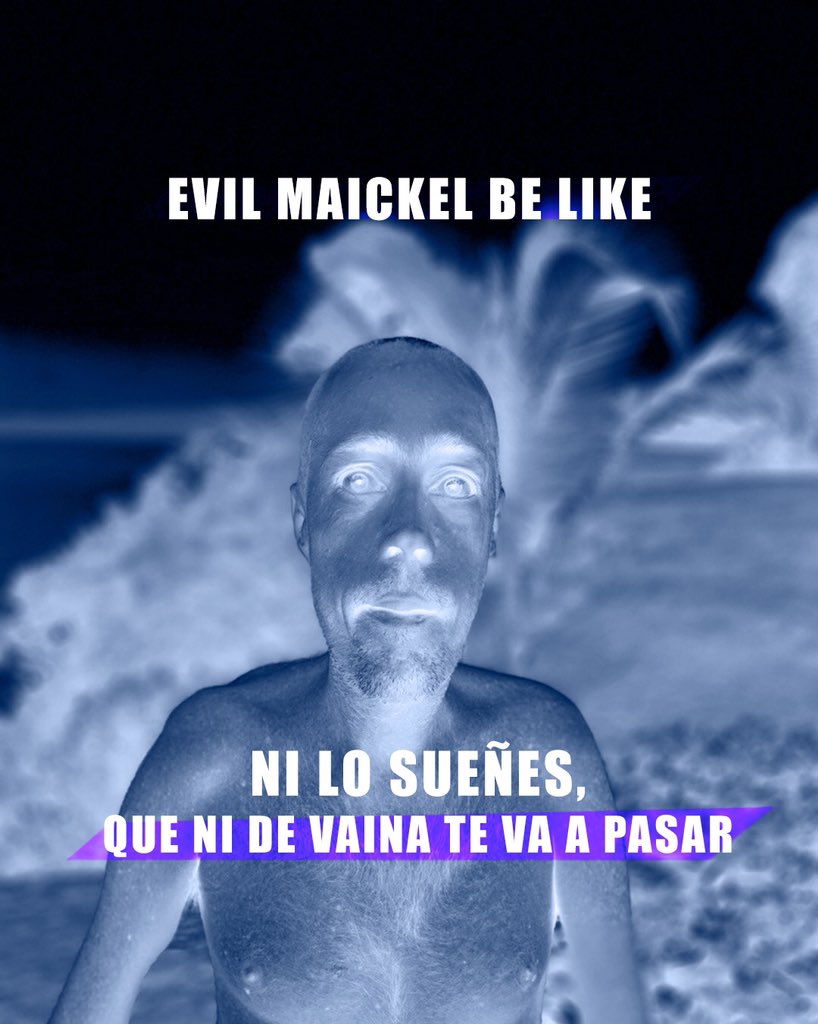 maickelmelamed's tweet photo. Si quieres ser más luz que la luz, terminarás encandilando 💥

Por cierto lo dice: “el fósforo doblado que siempre hay en la cajita” 😂

"Evil Maickel be like😎"

Abraza tu sombra para ser reflejo de tu luz. Somos completos o no somos y te quieren completo o no te quieren 🔥✌🏼 https://t.co/l6GVTJPZOn