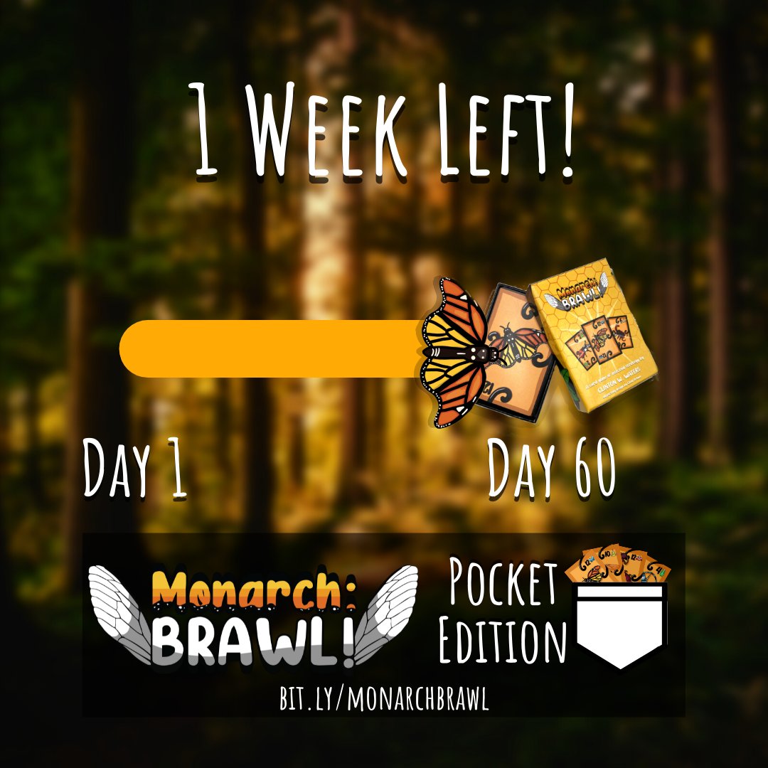 monarchbrawl's tweet photo. Just 7 days left in our Kickstarter campaign! 

Check it out -> https://t.co/U4vdqfUbl1 🦋❤️

#kickstarter #7days #oneweek #endingsoon #gamedev https://t.co/R7gQrIZyTB