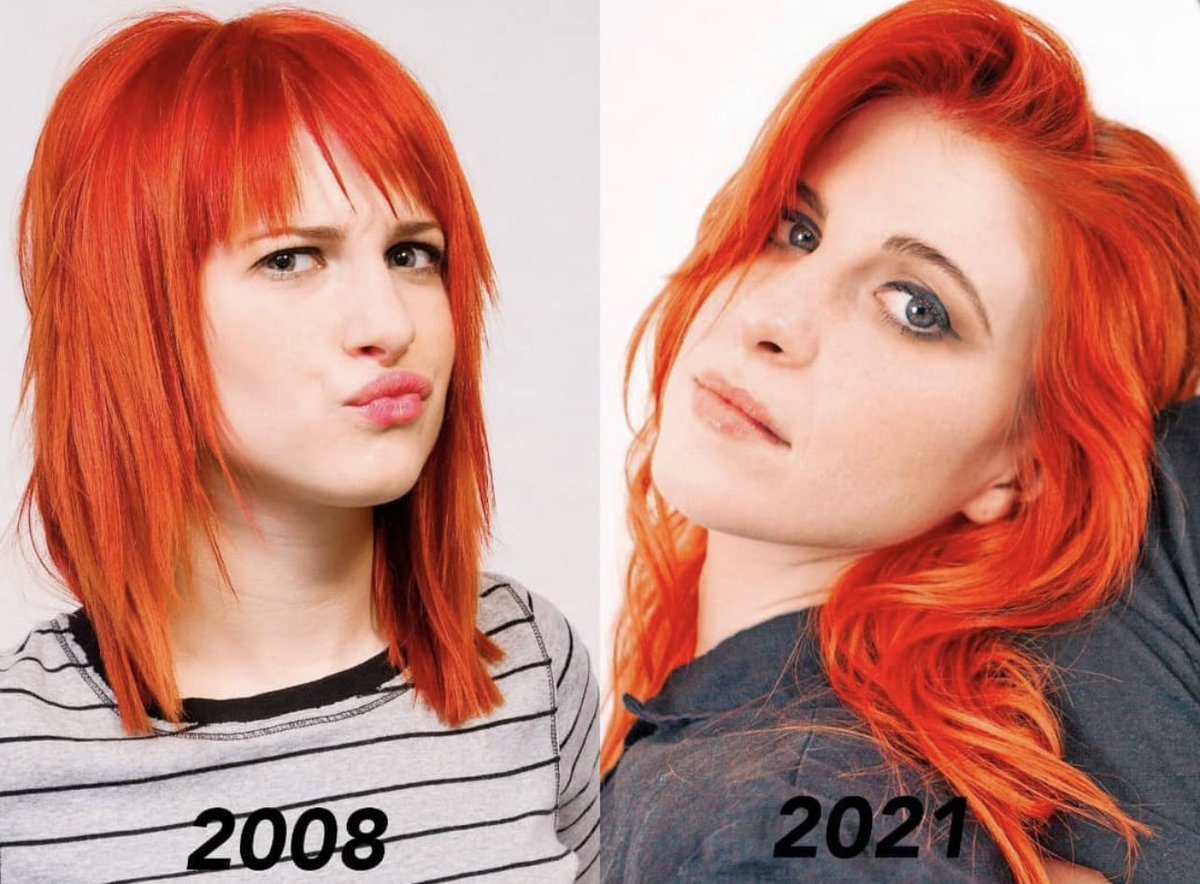 YELYAHCONTENT's tweet photo. hayley williams 2008/2021 https://t.co/JquCGSeAtE