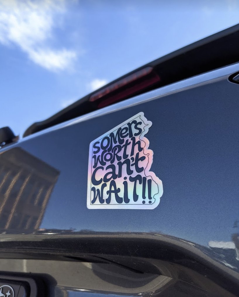 ParadisForMayor's tweet photo. 👀 Limited edition #SomersworthCantWait Holo stickers just dropped — just 40 available!
Get yours for a $15 donation that will support our campaign!
https://t.co/d4pPKDZuqy
#ParadisForMayor https://t.co/lPKLHLJGPd
