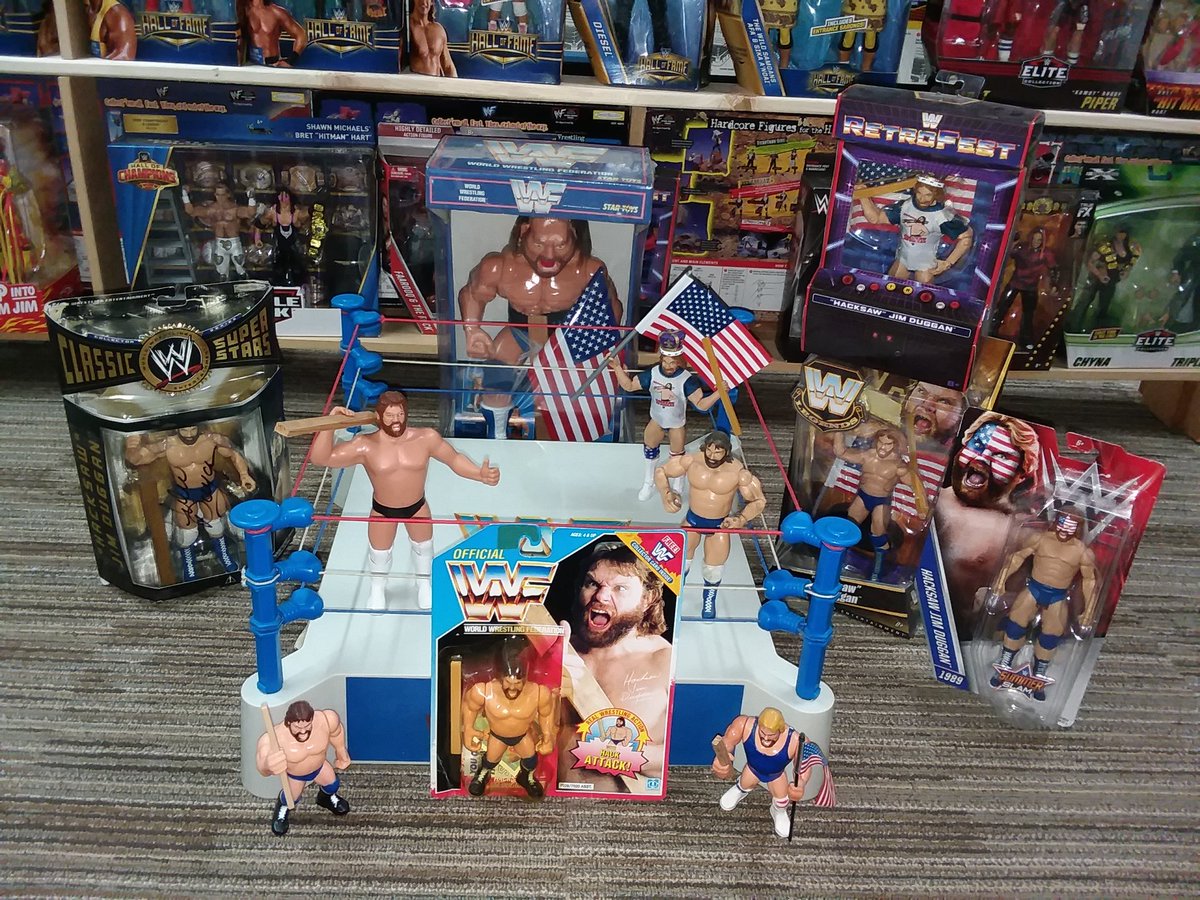 world_figure's tweet photo. We are thinking of Hacksaw Jim Duggan. One of the Greatest. One of Our Favorite Wrestlers and Characters! You Always put a Smile on our Face! A Tough Guy! HOOOOO! We Hope you have a Speedy Recovery. @OfficialHacksaw You are in Our Prayers Brother. #GetWellSoon #HacksawJimDuggan https://t.co/cooyHRmdGa