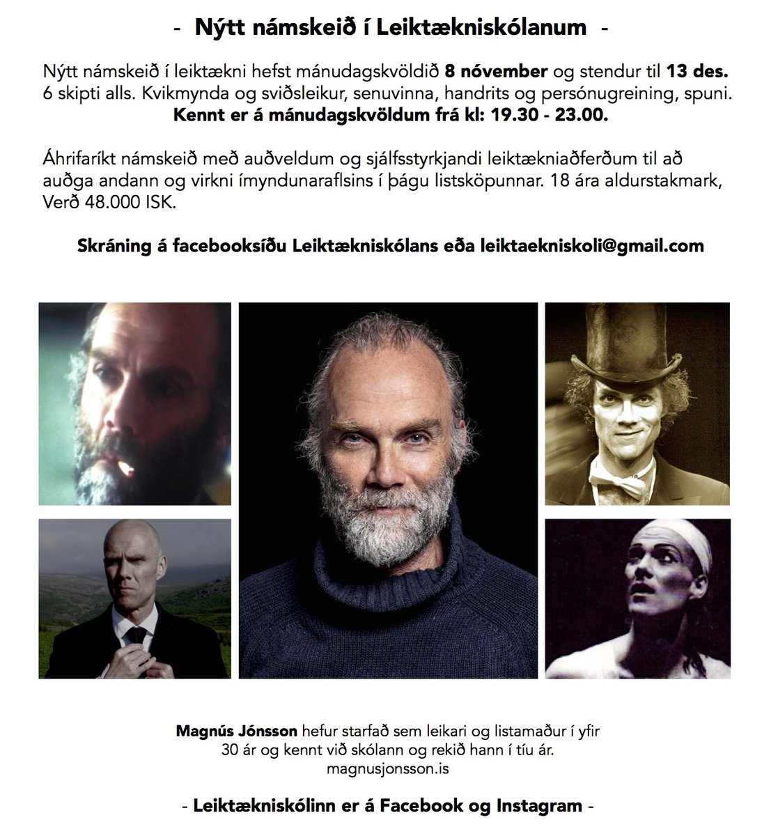 Nýtt námskeið hefst 8 nóv. Skráning stendur yfir.