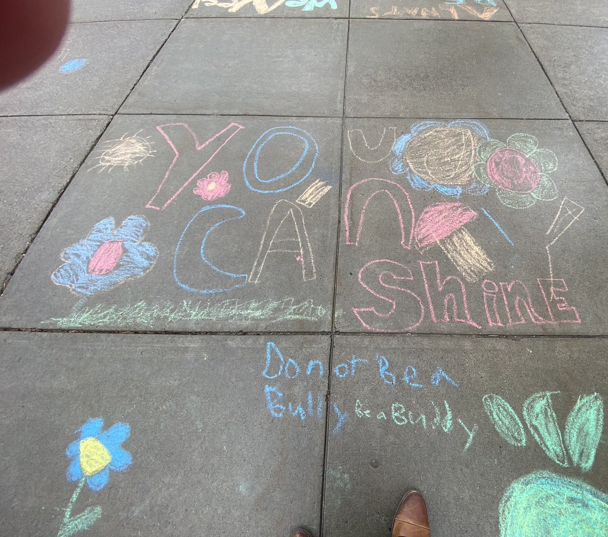A sidewalk can say a lot! Happy Unity Day! #Pr1deinthepaw  #stopbullying