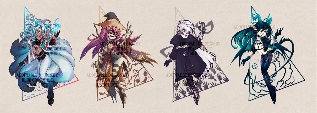 TeaMcDonut's tweet photo. Last week I couldn't do a promo for this, but our first #halloweenadoptable batch for this month is OPEN /o/! If you are interested, check the auction here: https://t.co/2aFkg8k2UM #adoptableauction #monsteradoptable https://t.co/cfPJLZNtmE