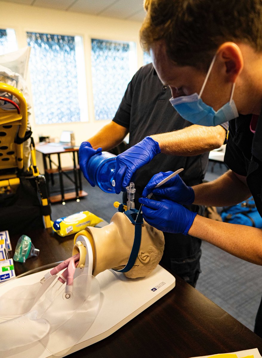 FalconAmbulance's tweet photo. Successful LMA training today! Very proud of our EMTs for learning some new skills to provide enhanced patient care.

#training #ems #flywithfalcon #patientcare #ambulance #bayarea https://t.co/l1HAvH4SKb