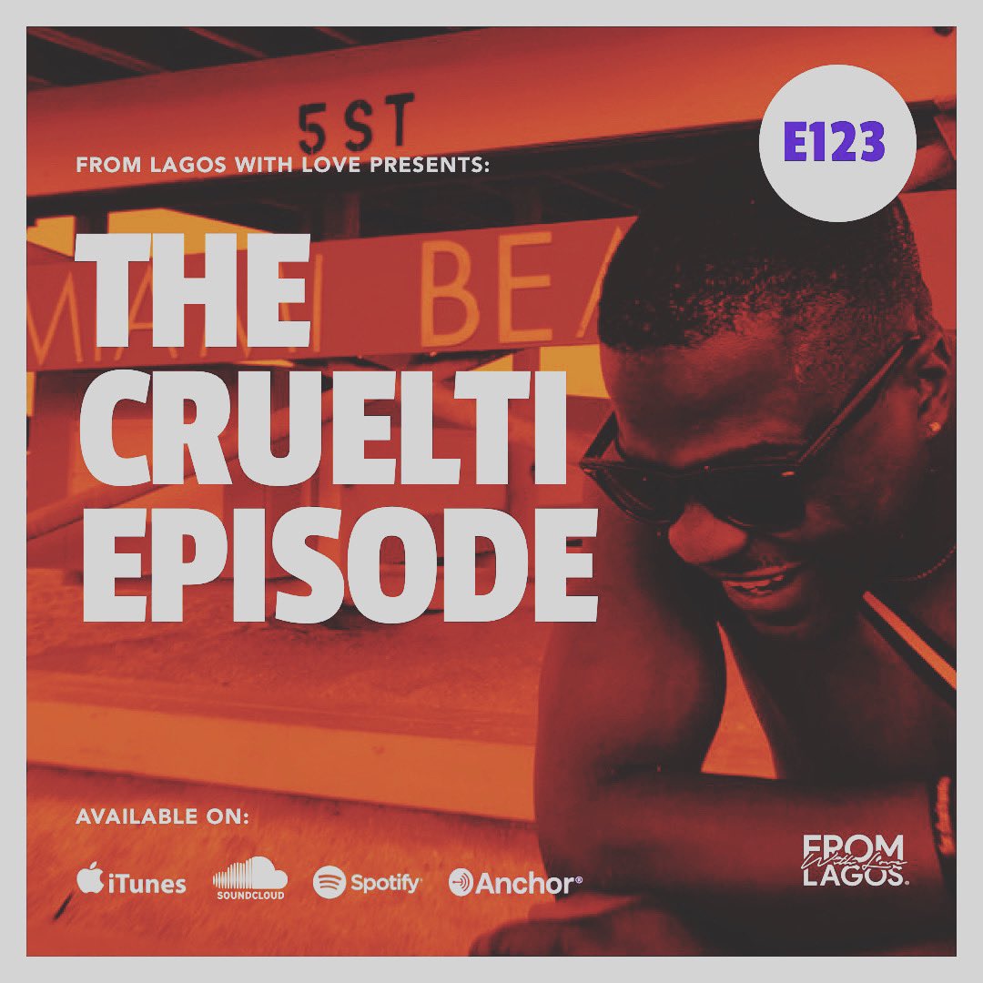 lifeofcruelti's tweet photo. From Lagos With Love x The Crueltì Episode 
Big Shoutout to the team @FLWLpodcast for having me, definitely looking forward to coming again in the future 🖤
Out on all listening Platforms ❗️ https://t.co/1JFfnIP0AB