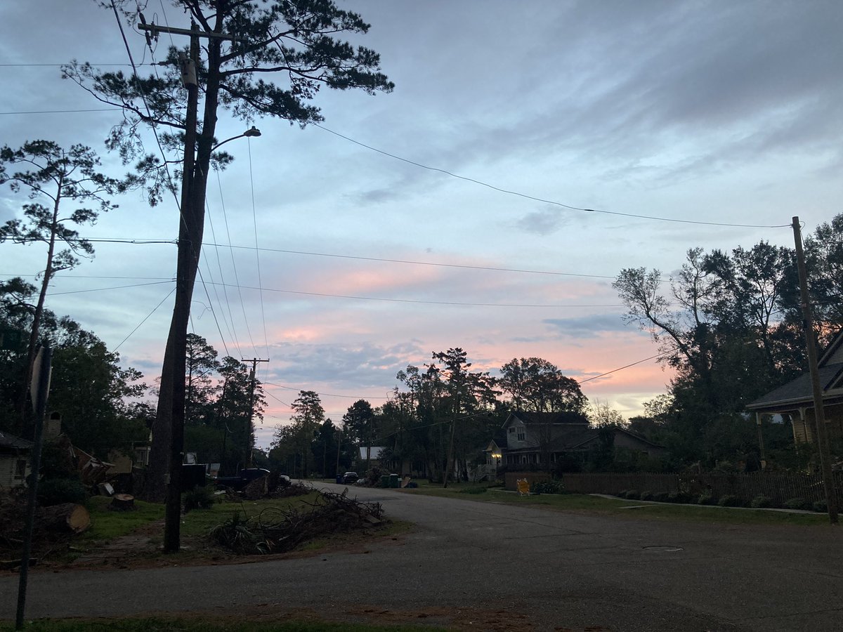 lecorgne's tweet photo. @MargaretOrr Wow!  Look at this new view from my since Ida! Most of the trees are gone. Sad but beautiful! #NOLA #covington https://t.co/kivBzGLlES