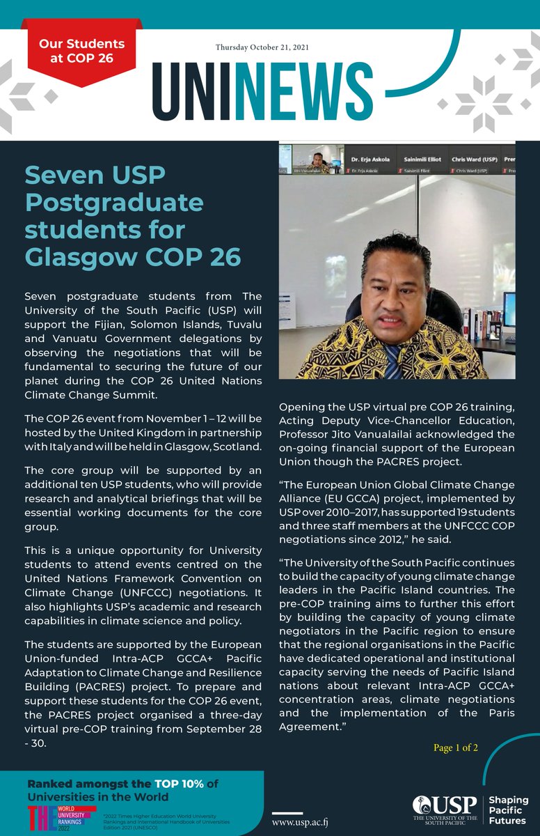 The University of the South Pacific tweet media